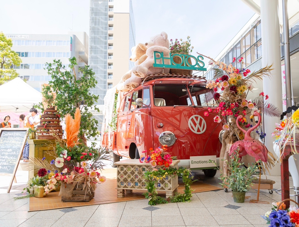 フラワートラックによるお花の販売（鳥栖）