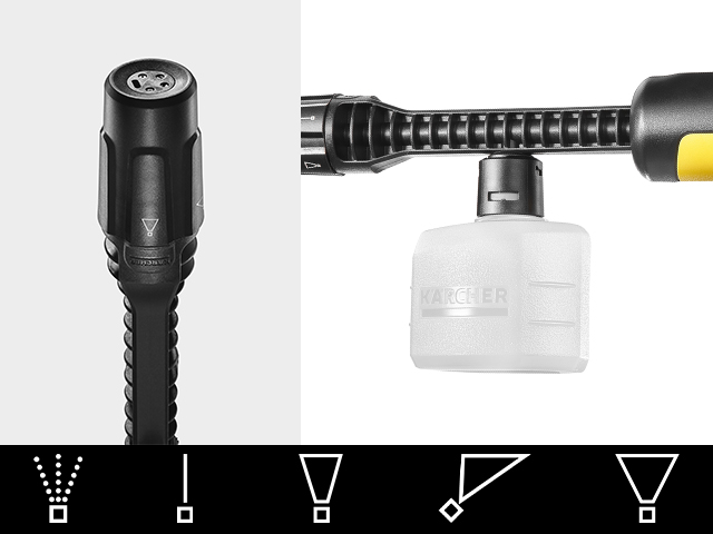 5 in 1ノズルと洗浄剤タンク