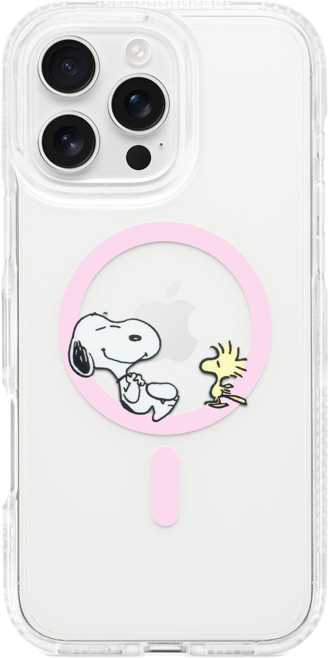 Tech21 FlexQuartz for iPhone 16（MagSafe対応）-スヌーピーチェリーブロッサム