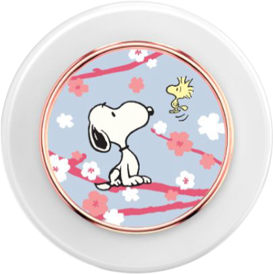 PopSockets Magsafe グリップ for iPhone-スヌーピーチェリーブロッサムホワイト