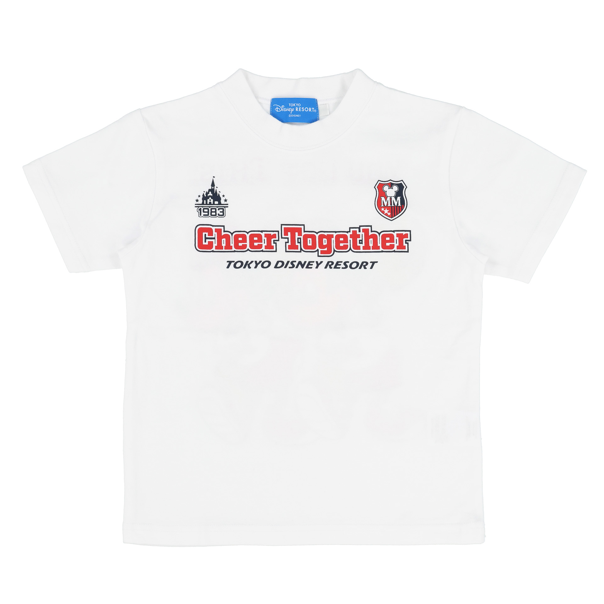 ミッキーマウスとミニーマウスをデザインした「Tシャツ」（ベビー 2800円、100～120 2300円、130～150 2600円、S～LL 2900円）