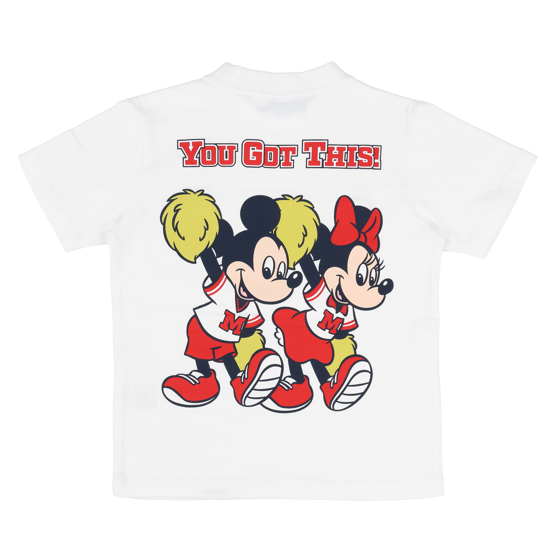 ミッキーマウスとミニーマウスをデザインした「Tシャツ」（ベビー 2800円、100～120 2300円、130～150 2600円、S～LL 2900円）