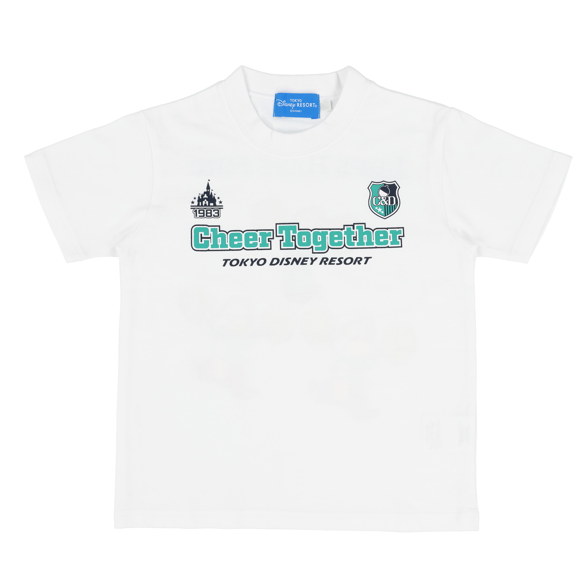 チップとデール、クラリスたちが応援する「Tシャツ」（ベビー 2800円、100～120 2300円、130～150 2600円、S～LL 2900円）