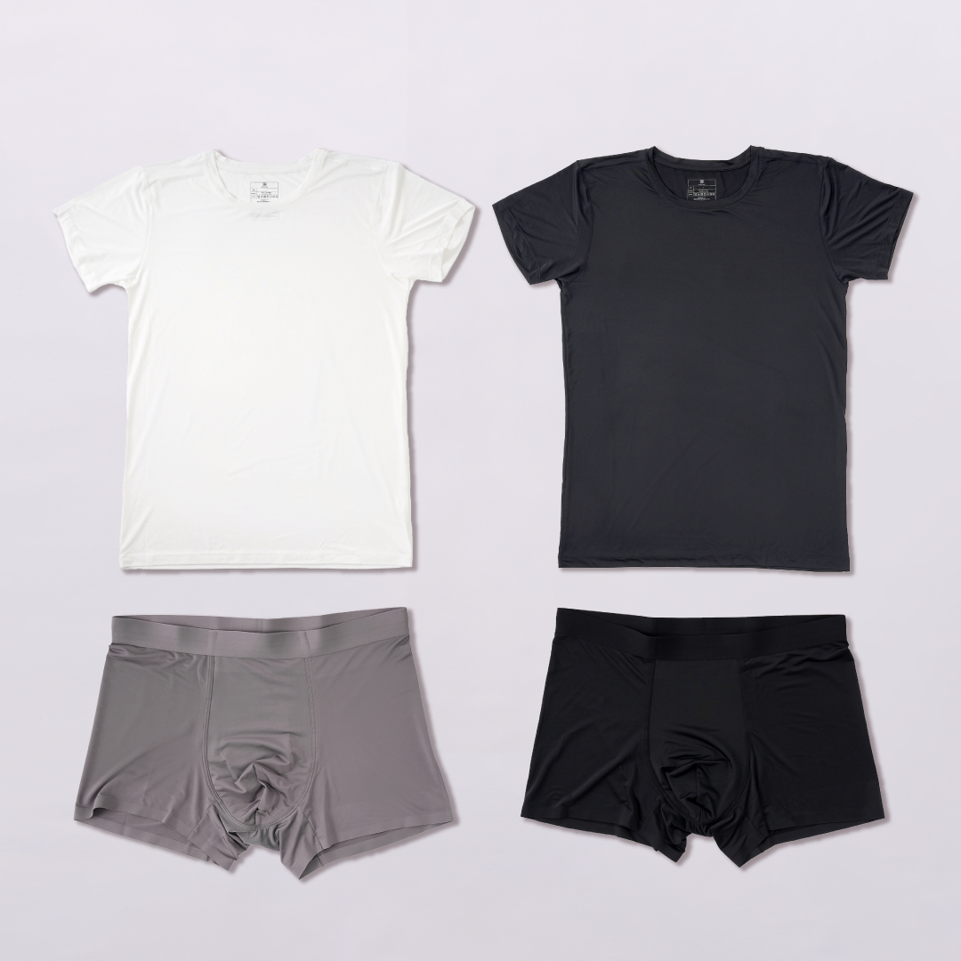 パックインナーTシャツ、ボクサーパンツ