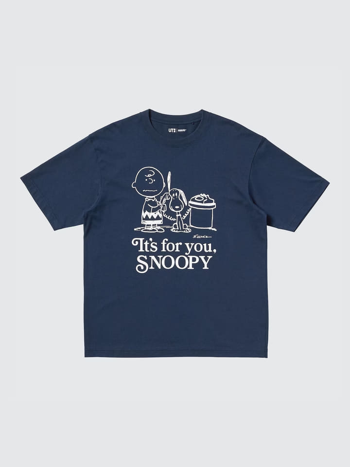 SNOOPY - ユニクロ　ピーナッツビンテージTシャツ　ブルー SNOOPY - ユニクロ ピーナッツビンテージTシャツ ブルーの通販