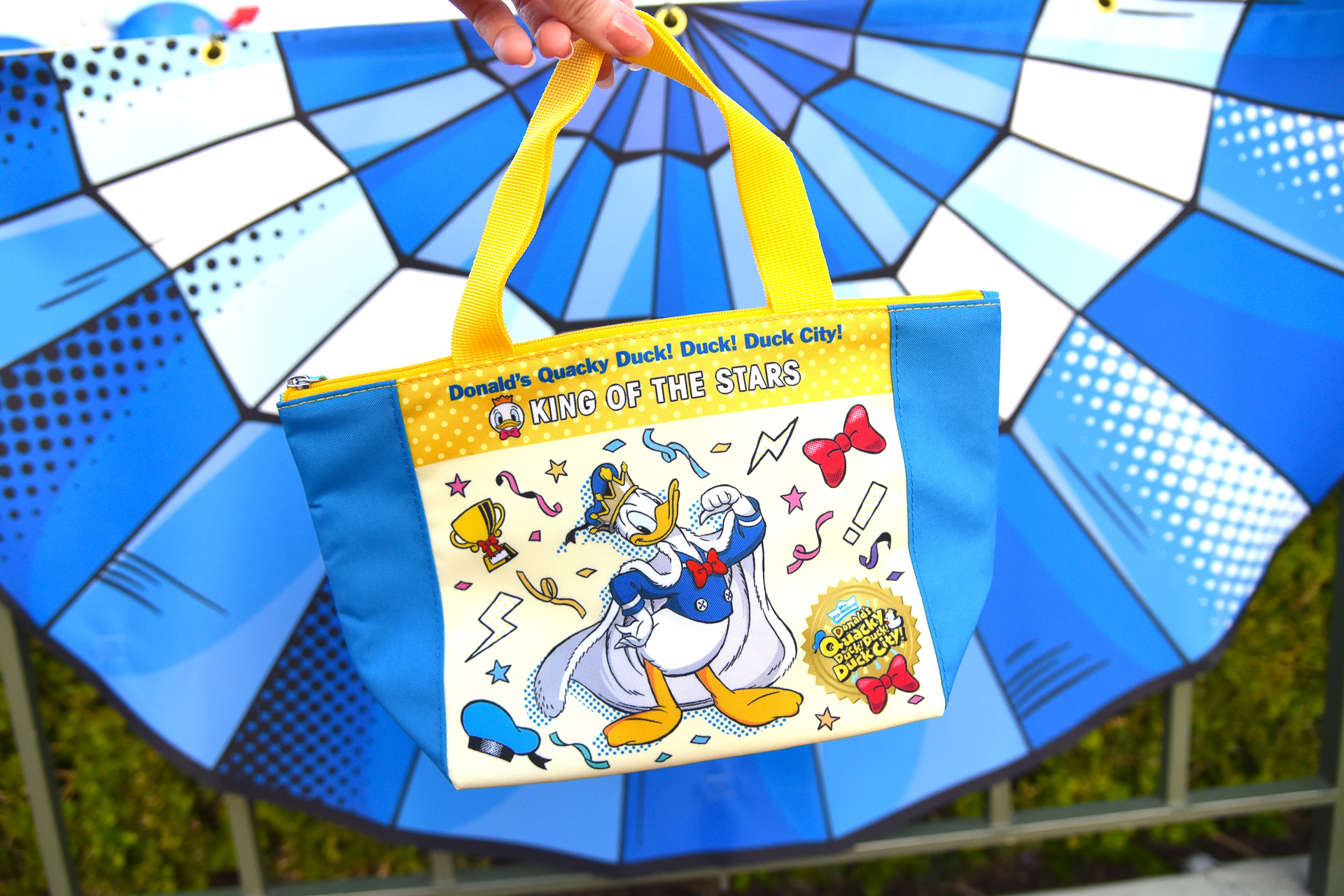 スーベニアランチケースの前面にはキング・オブ・スーパースターのドナルドダック！