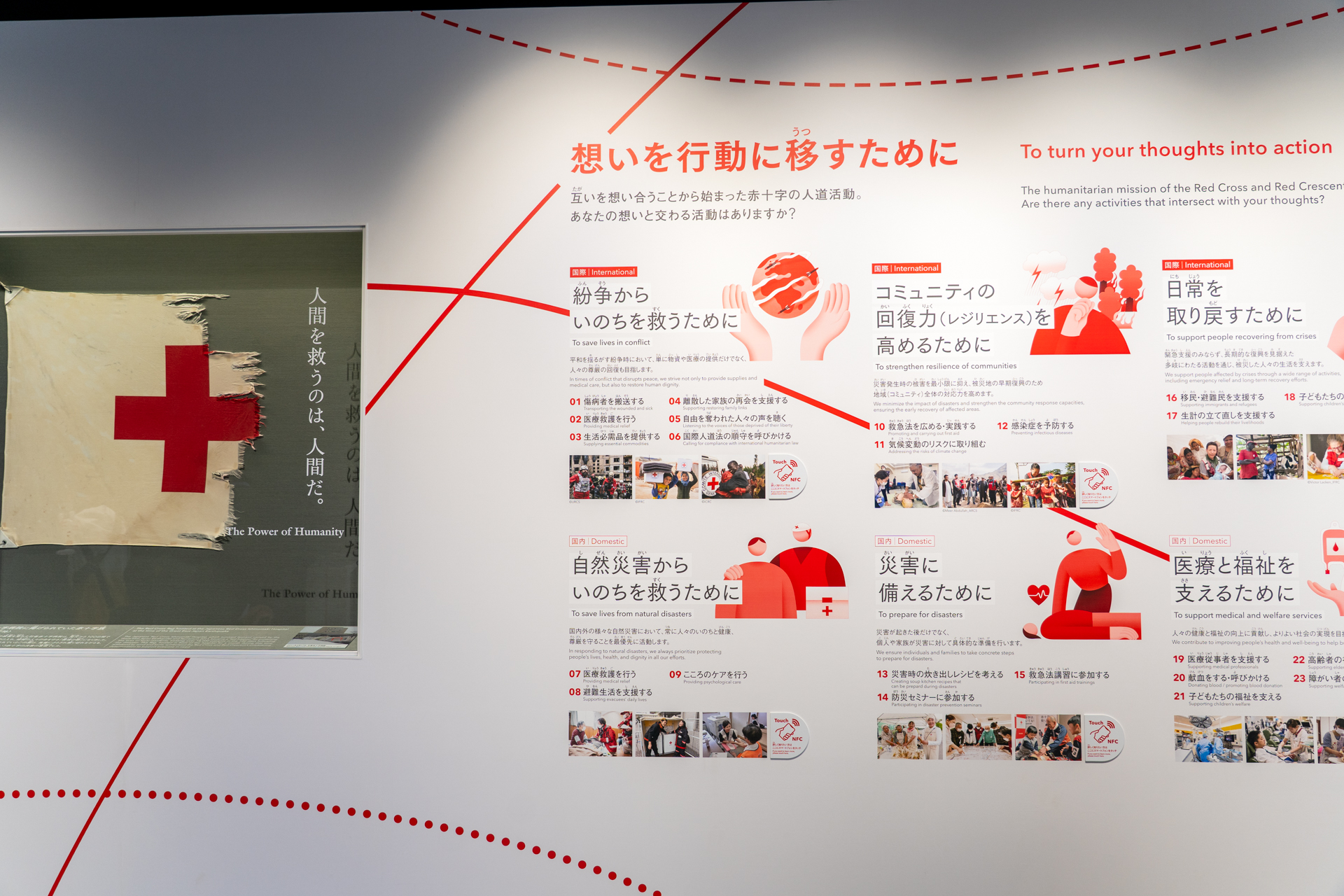 ゾーン3は、ゾーン1、2を体験した来場者が、それぞれ抱いた想いを表現できる展示
