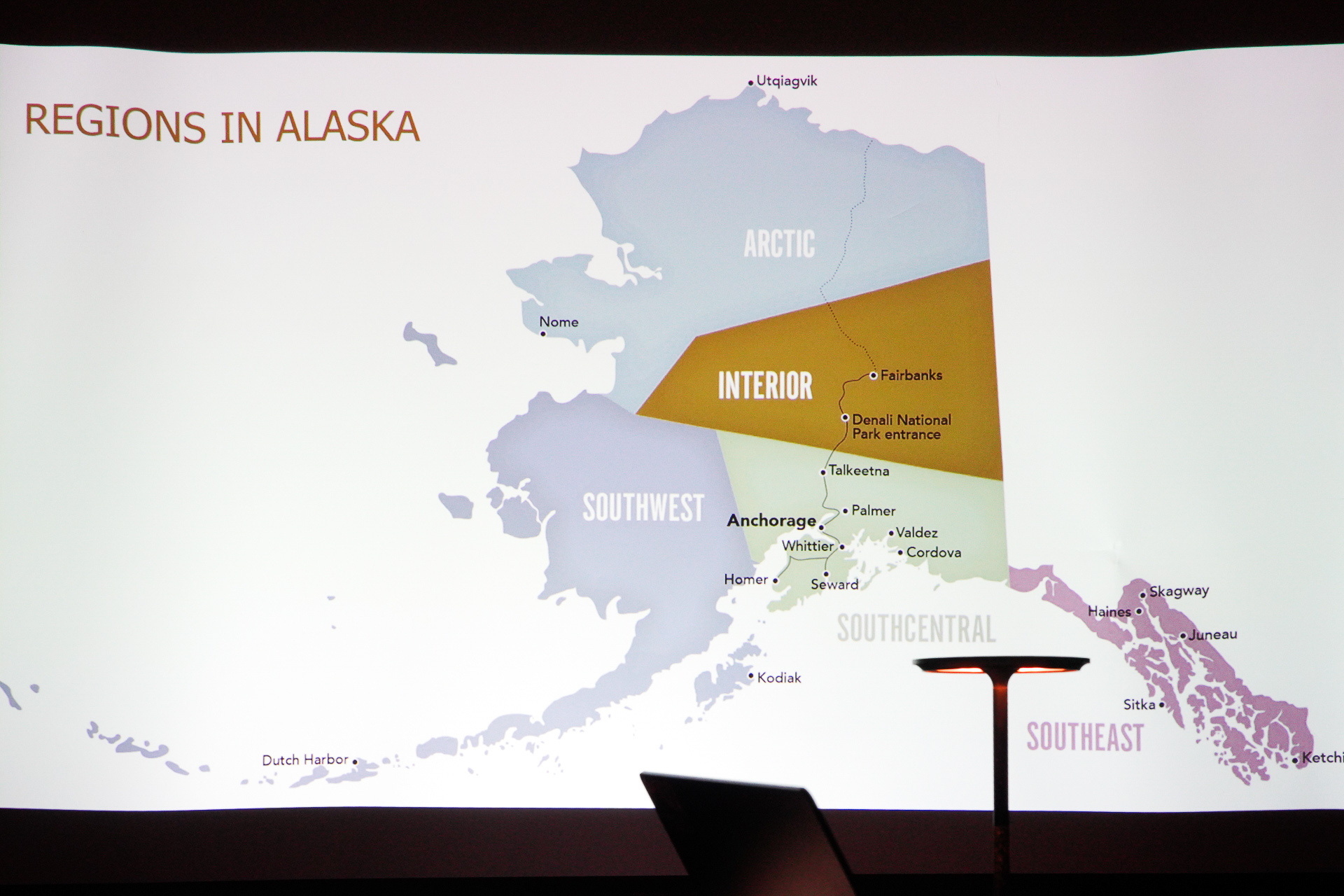 アラスカ州は5エリアに分類できる