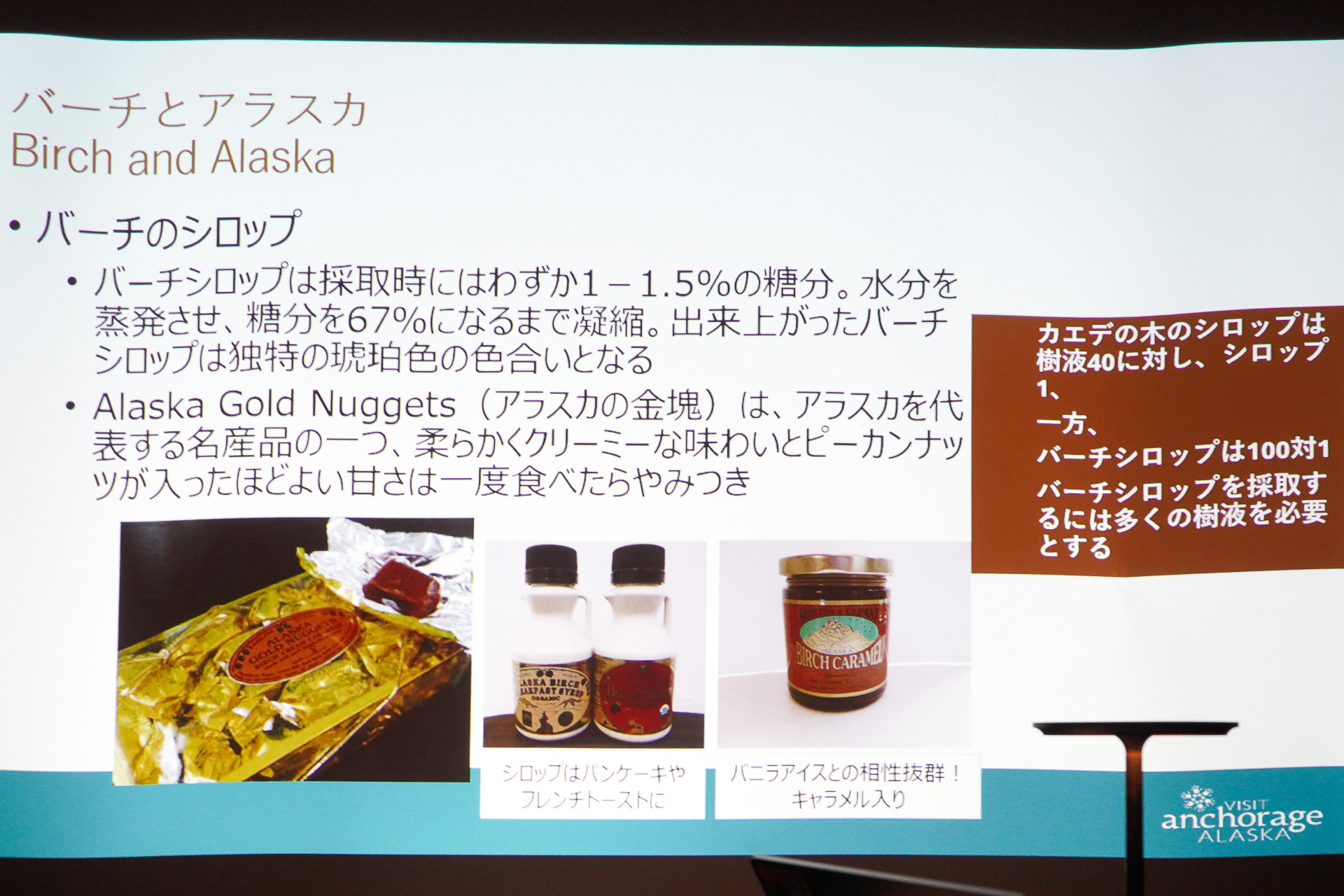 お土産などバーチ（シラカバ）のシロップがお勧め