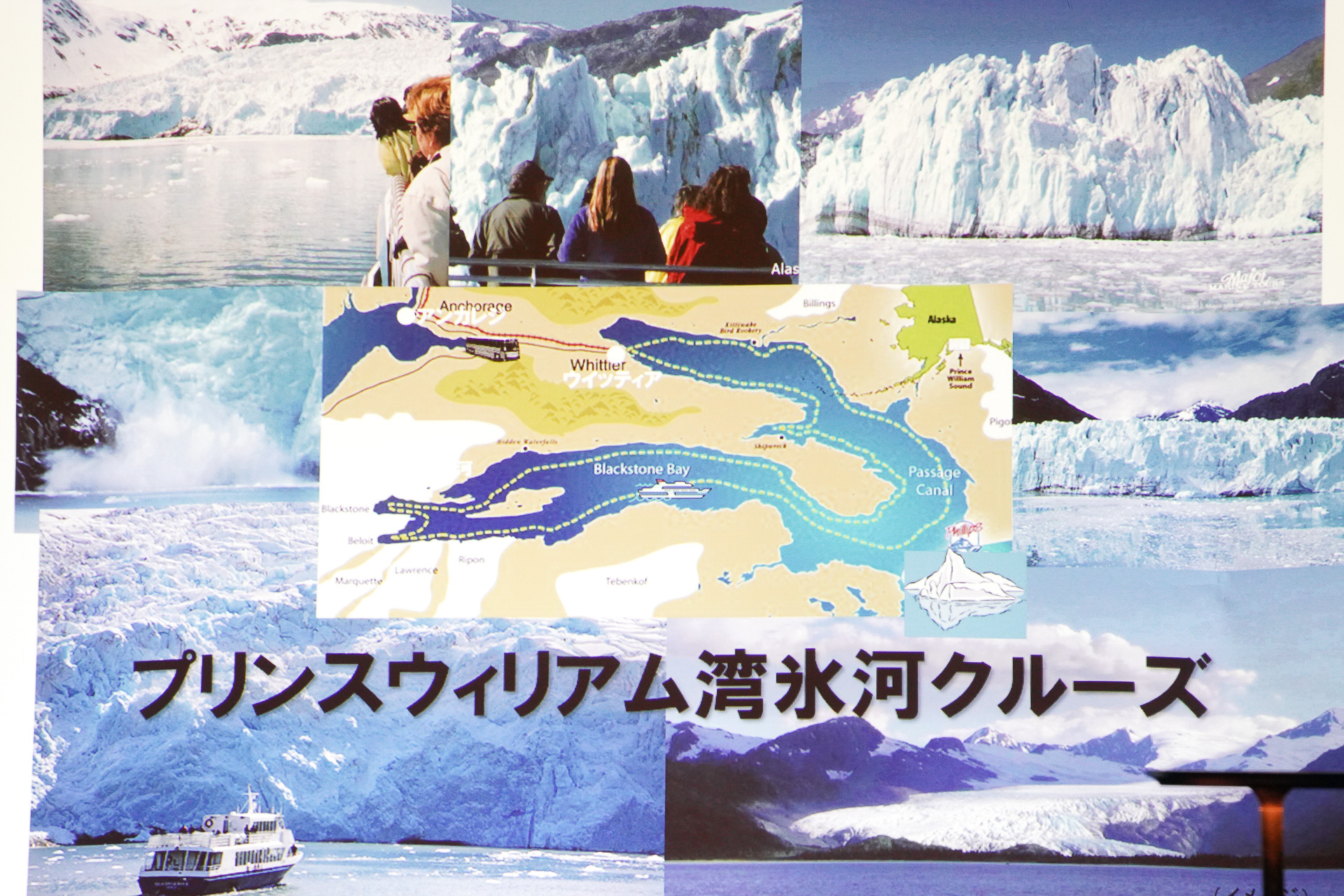 氷河見学のクルーズ