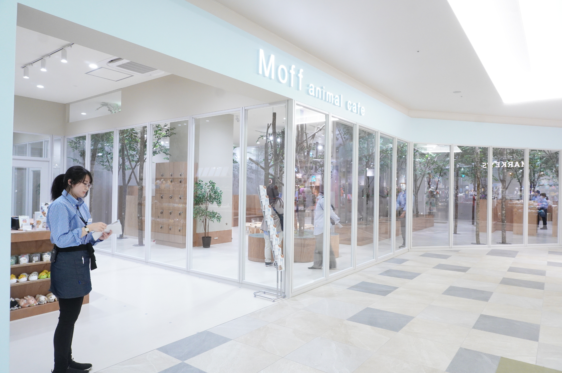 「Moff animal cafe」ではうさぎやひよこ、ふくろうなどさまざまな動物と触れ合いながら癒やされる