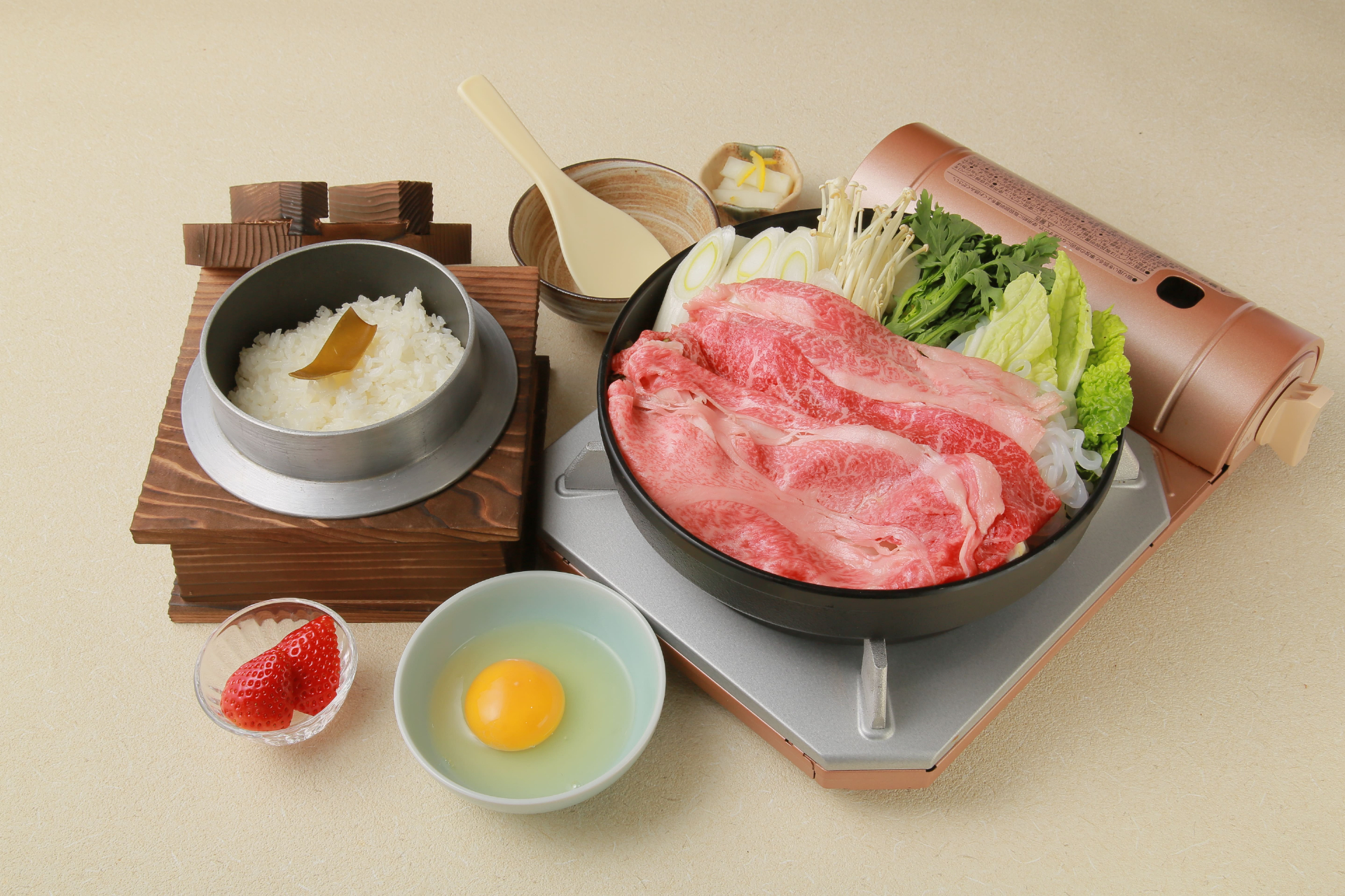 里山本陣「黒毛和牛すき焼御膳」