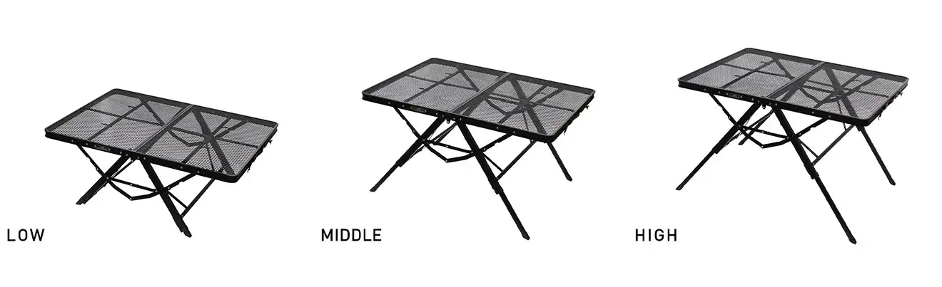 3ハイ&ローテーブル タフメッシュⅡ