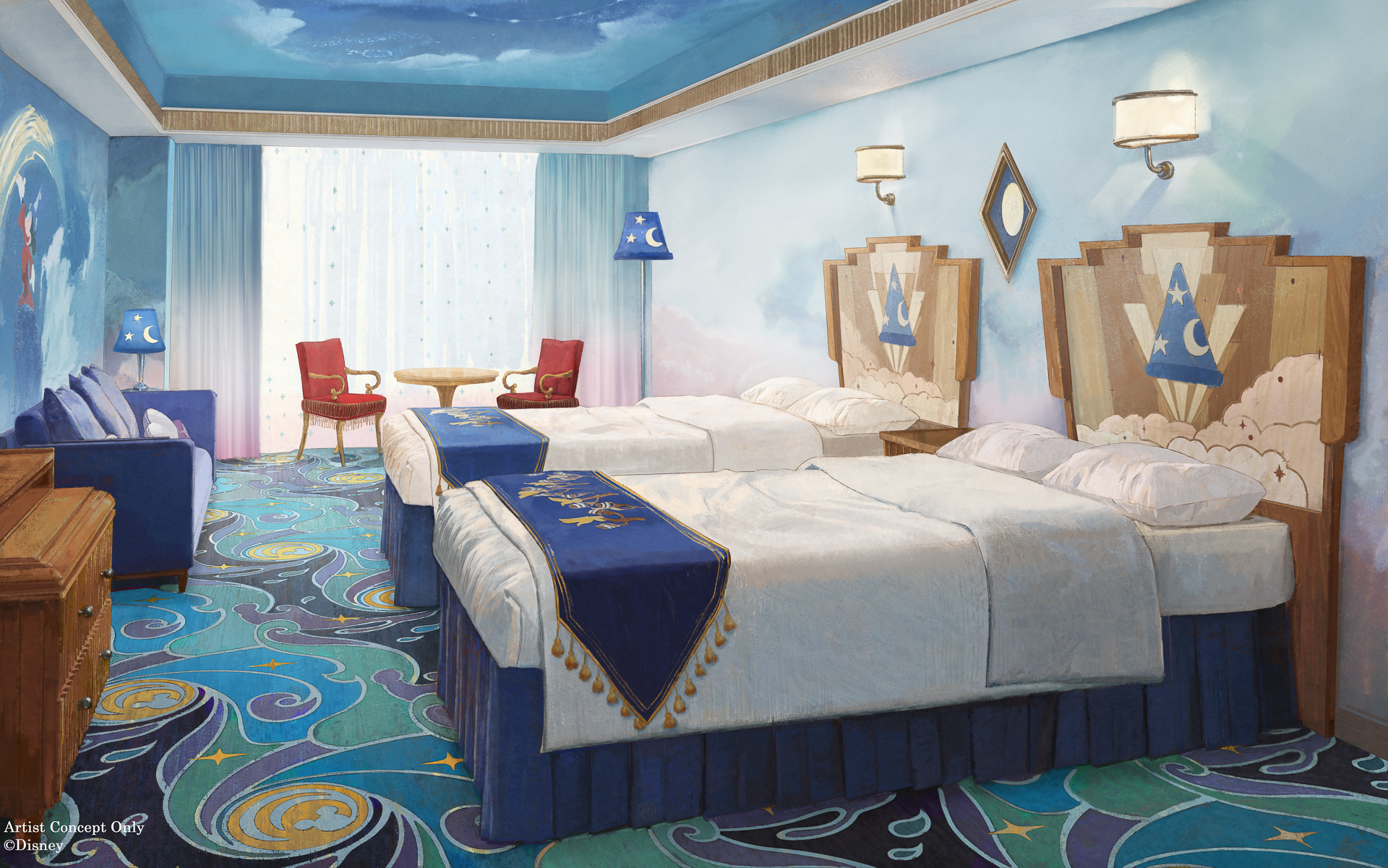 新客室「ミッキーマウスルーム（魔法使いの弟子）」を公開