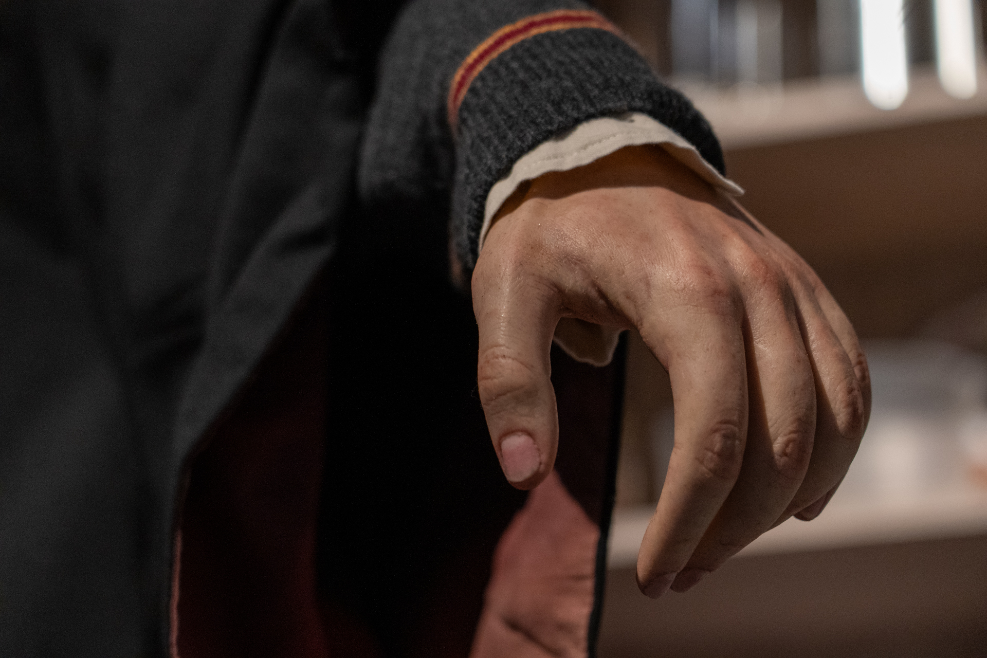 ロンの水中ダミー人形。間近で見るとその精巧さに感動する。すごい職人技