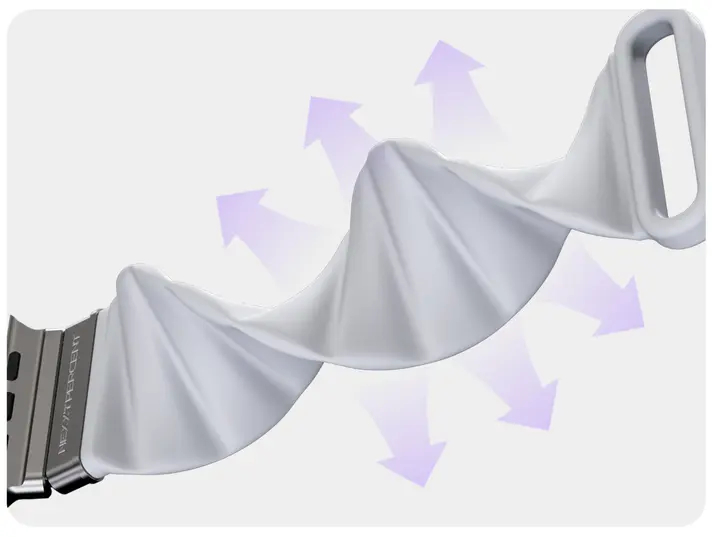 柔軟性と通気性のある波型のシリコン製バンド