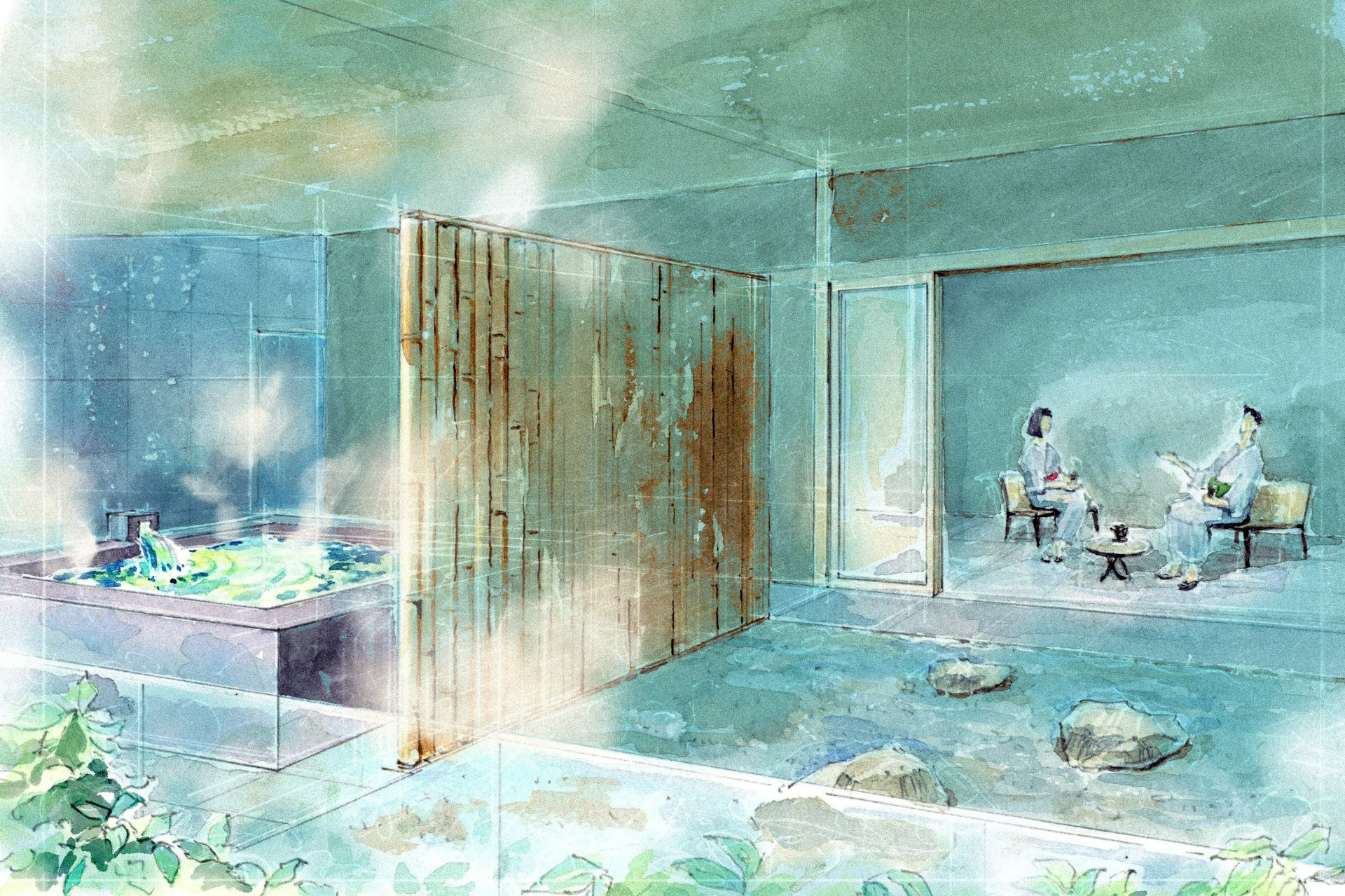 湯上がり空間「石の間」