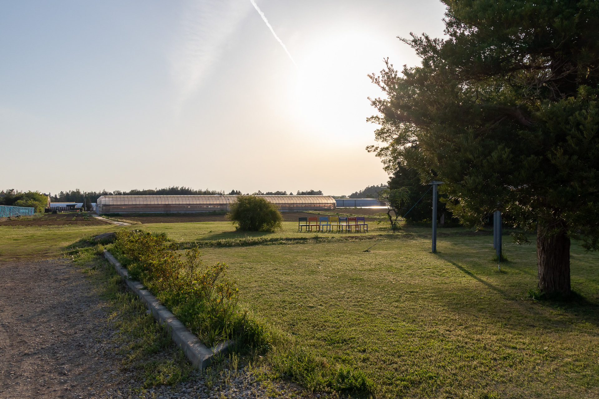 大きなビニールハウスはJAL Agriportのいちご農園