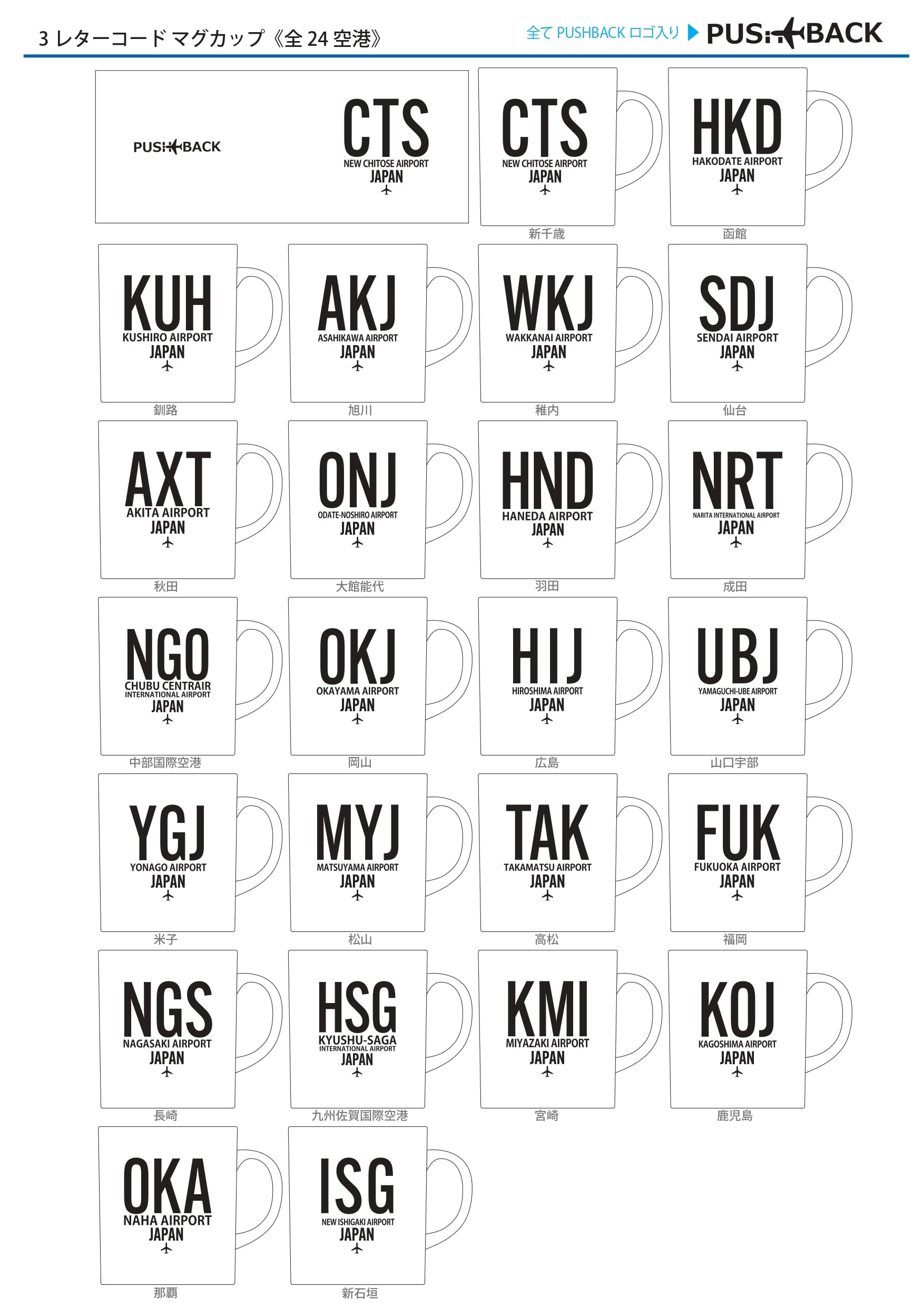 3レターコードマグカップ