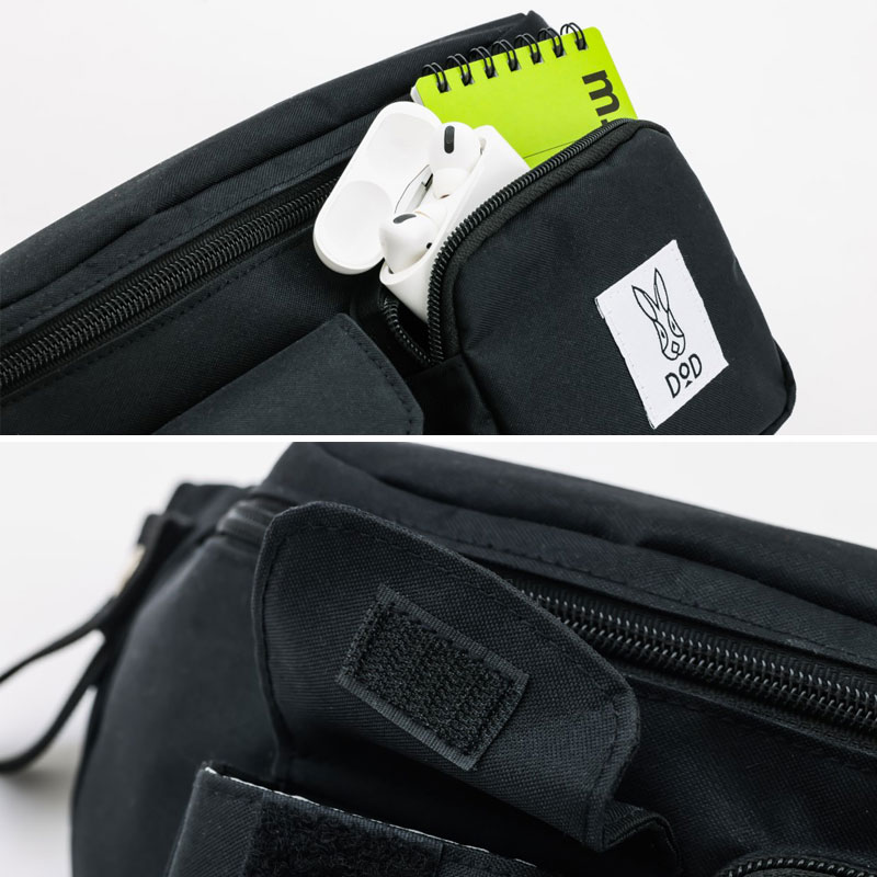 「DOD 立体ポケット付き多機能ボディバッグBOOK BLACK」（宝島チャンネル限定でDODミニケース特典付き）