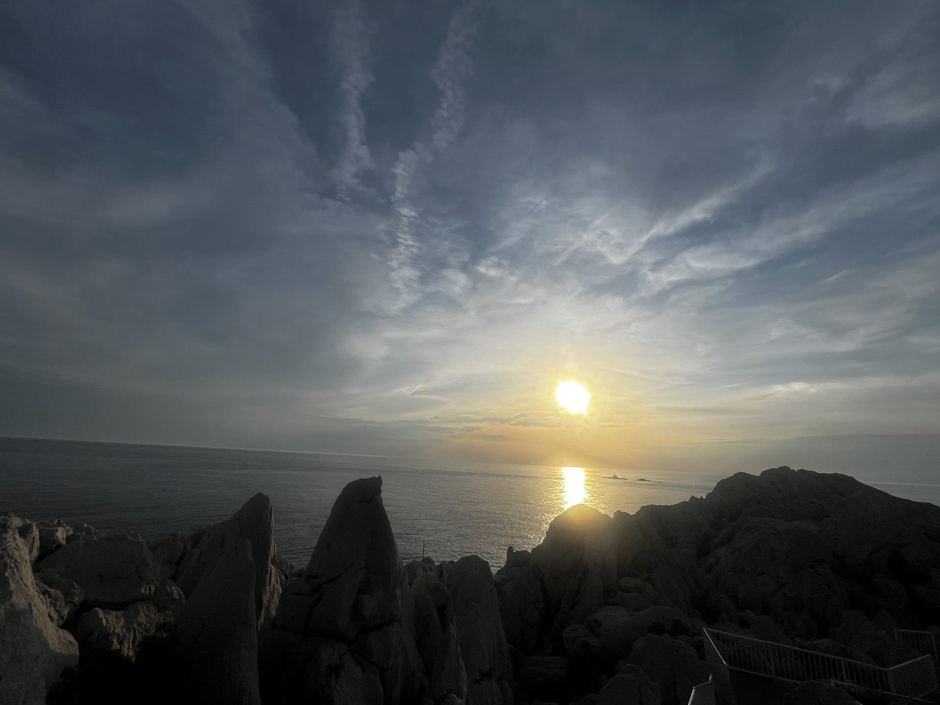 バッチリ夕日が見られました