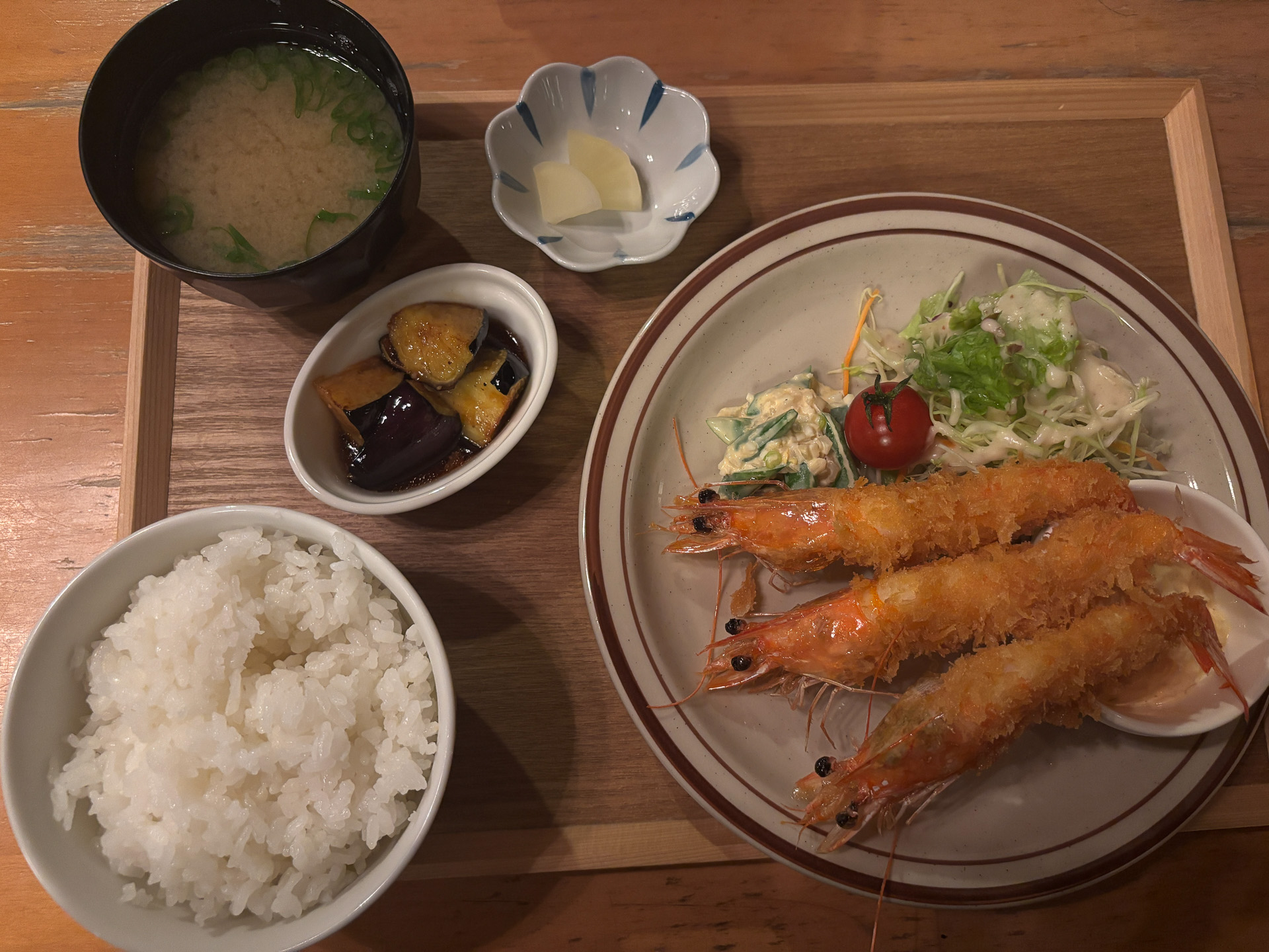 天使の海老フライ定食