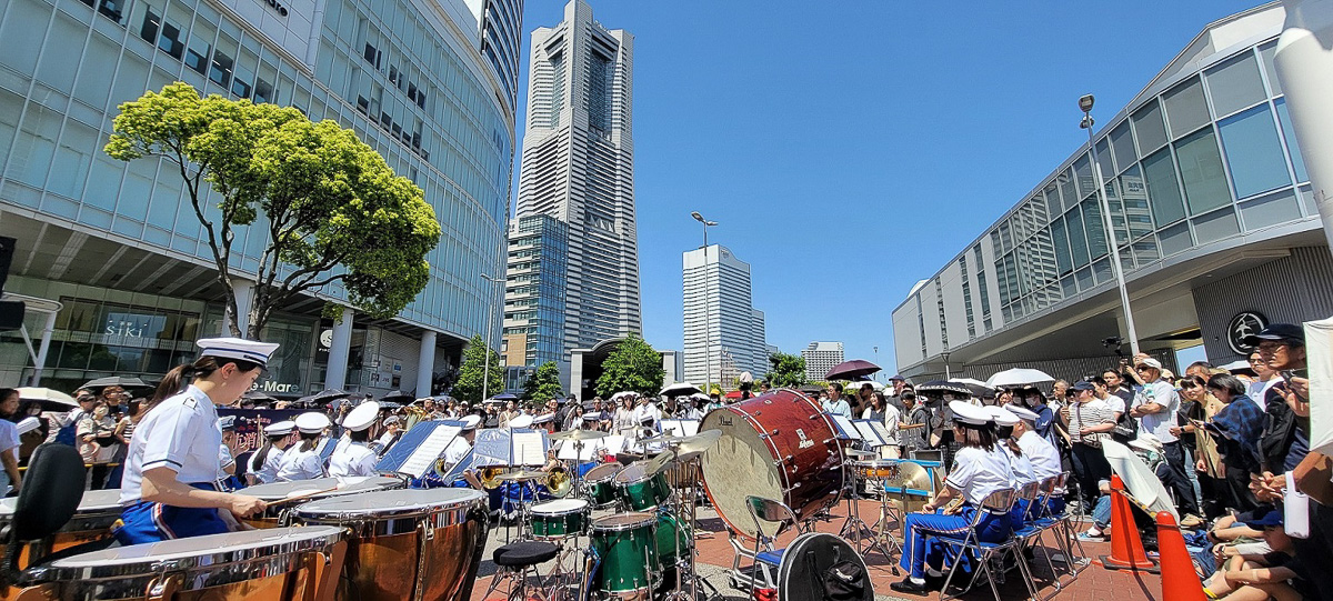 横浜市民消防音楽隊と桜丘高等学校吹奏楽部の演奏会も