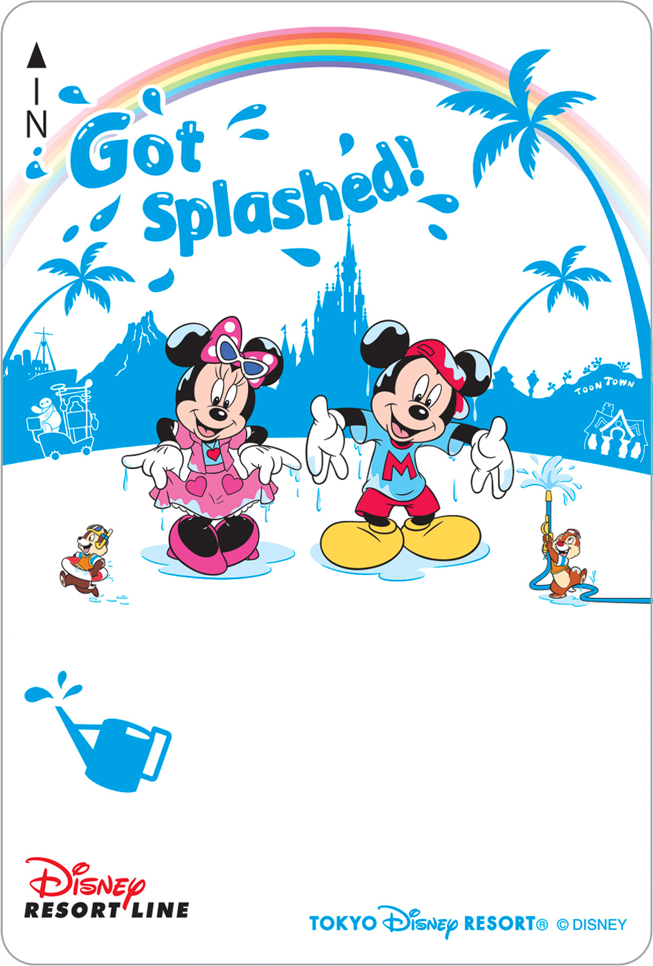 夏の東京ディズニーリゾートをイメージしたデザインのフリーきっぷ