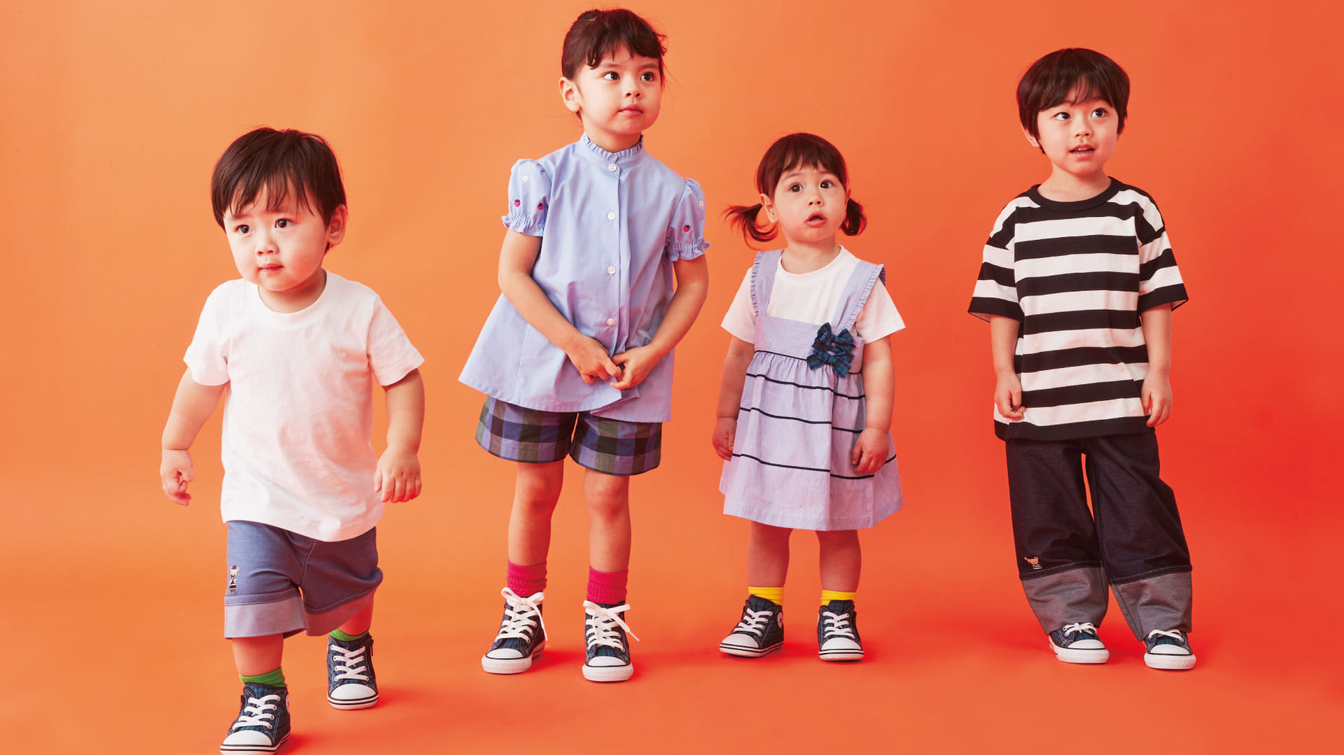 ベビー、キッズ、大人の3モデル合わせて12.0cm～27.0cmと幅広いサイズ展開