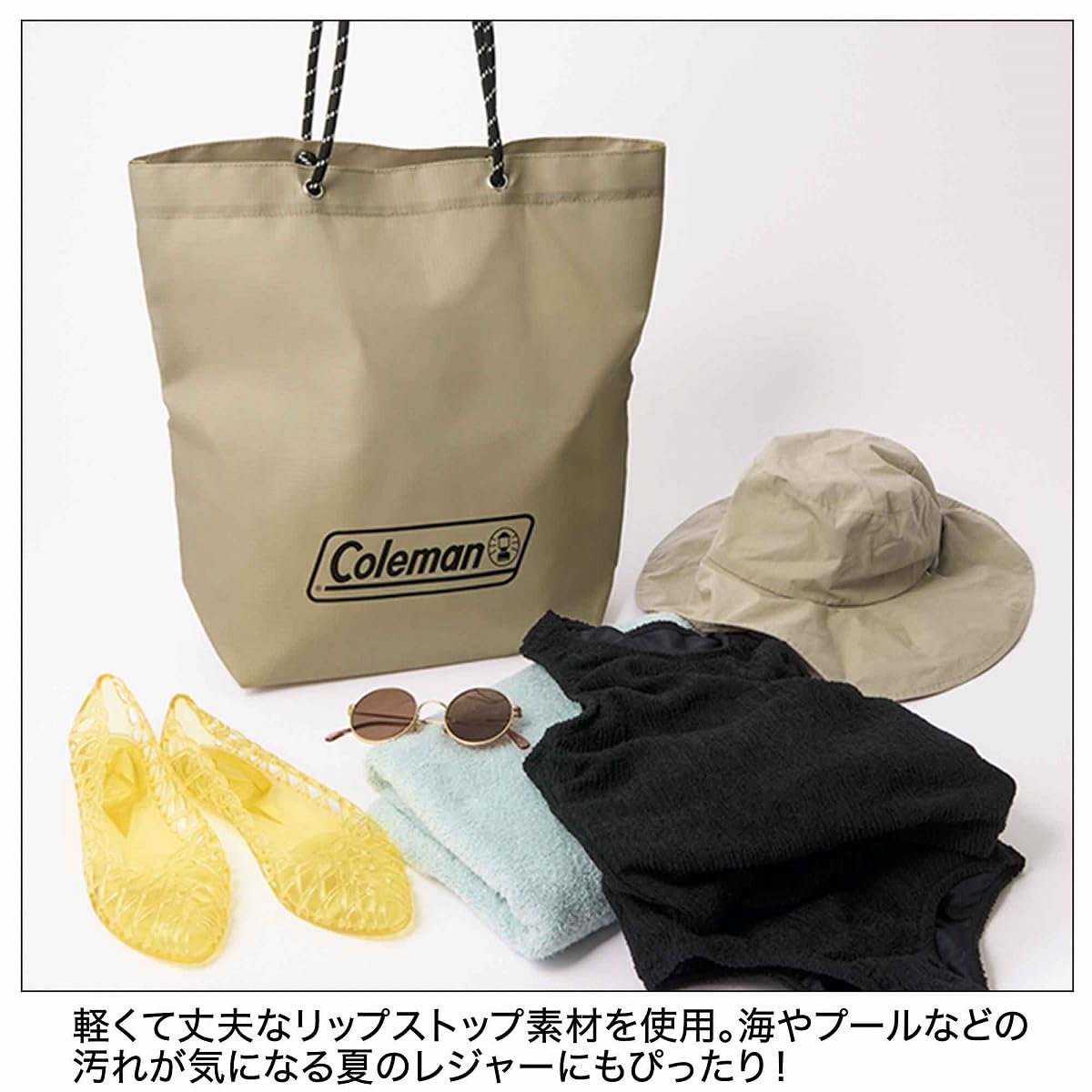 コールマンとミッキーマウスのロゴをダブルであしらい、どちらを表にしてもお洒落な印象に