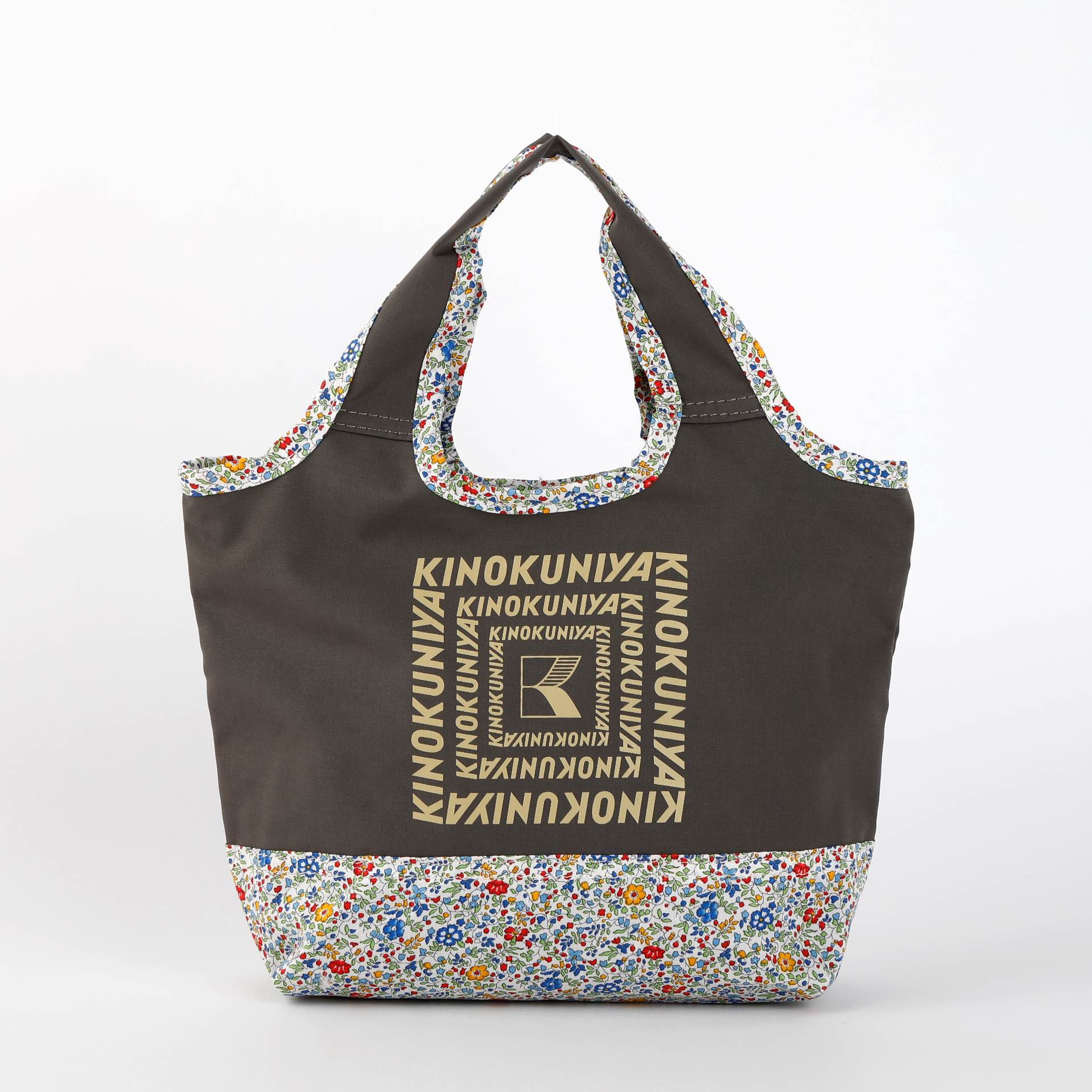 紀ノ国屋 リバティプリント ミニバッグ グレー（ケイティ・アンド・ミリー）