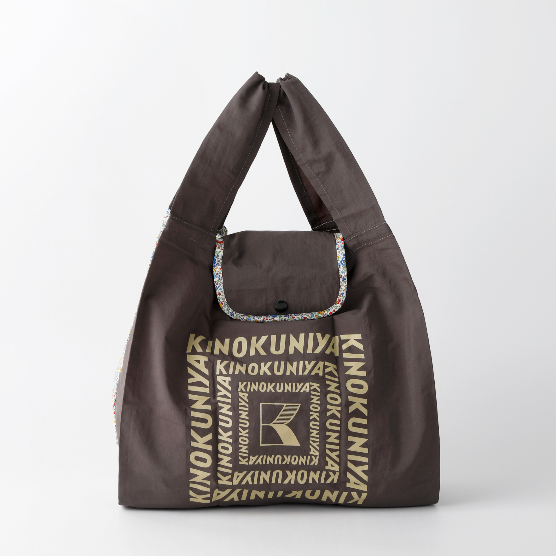 紀ノ国屋 リバティプリント スモールショッパー グレー（ケイティ・アンド・ミリー）