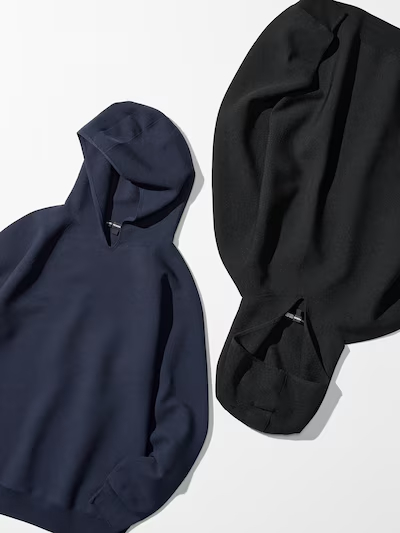 ウォッシャブル3Dニットパーカ