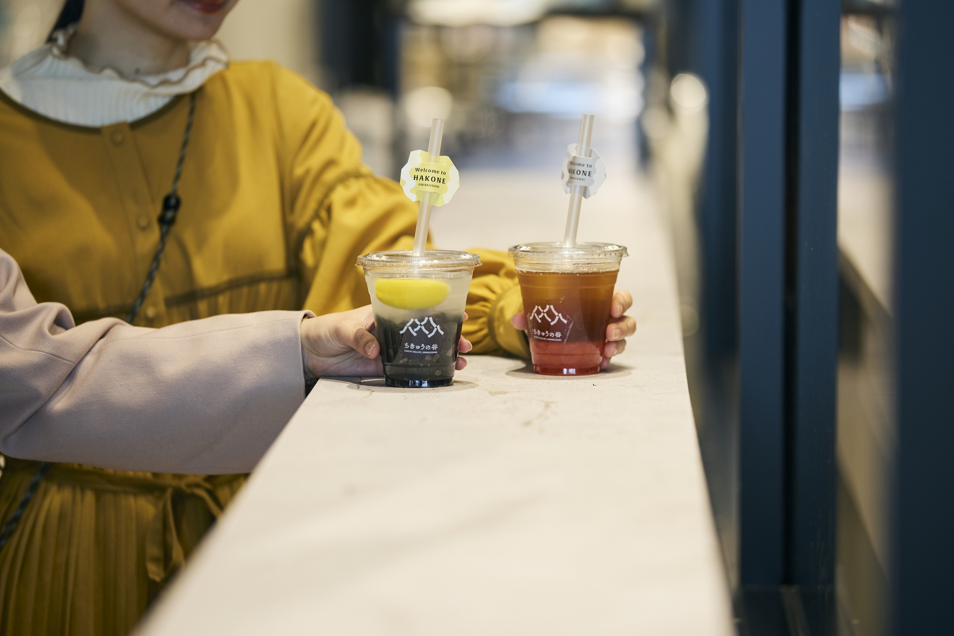 注文した商品は店内外のカウンターで楽しめる（写真提供：小田急箱根）