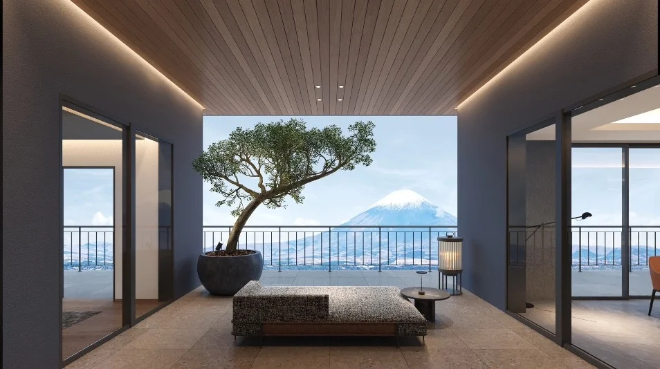 富士山を望む客室