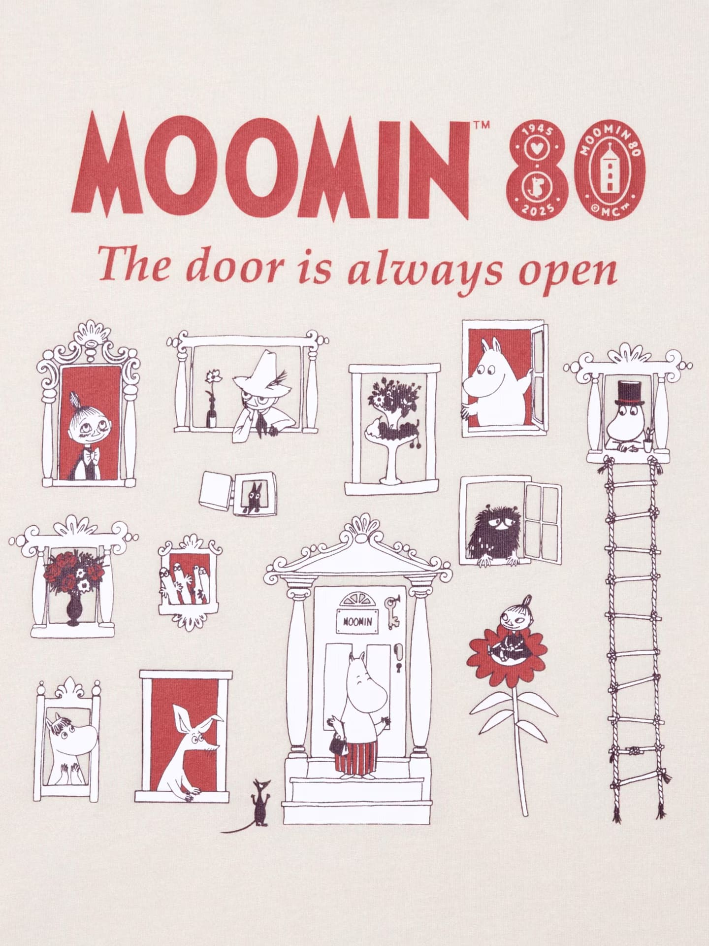 「ムーミン ラウンジセット/半袖」ナチュラル