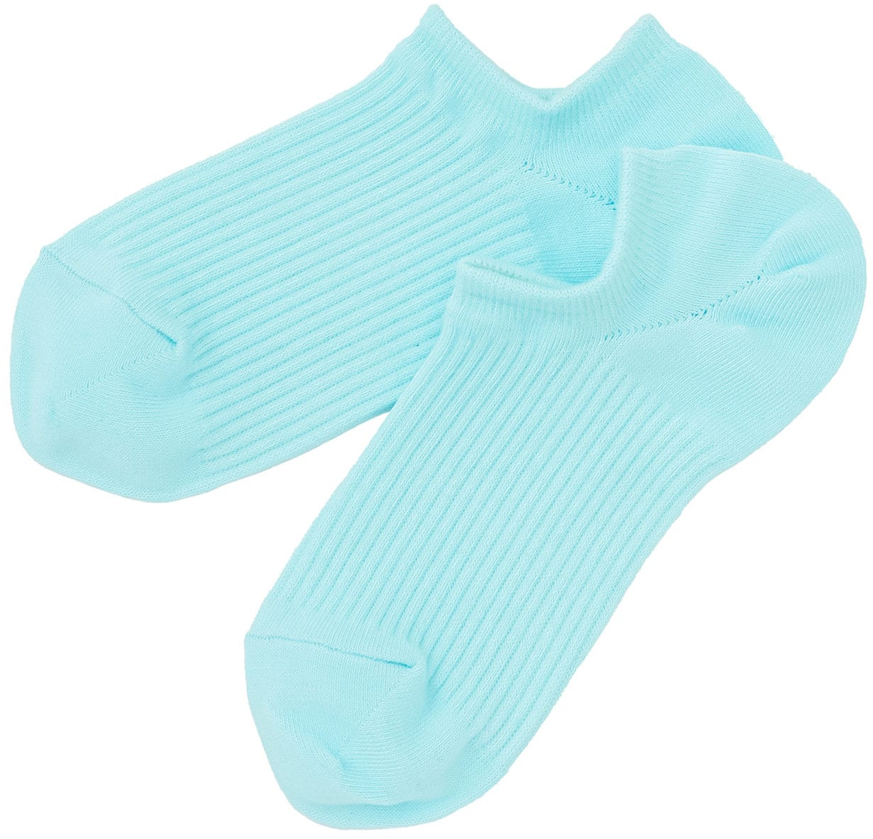 「撥水加工スニーカーソックス」ライトブルー