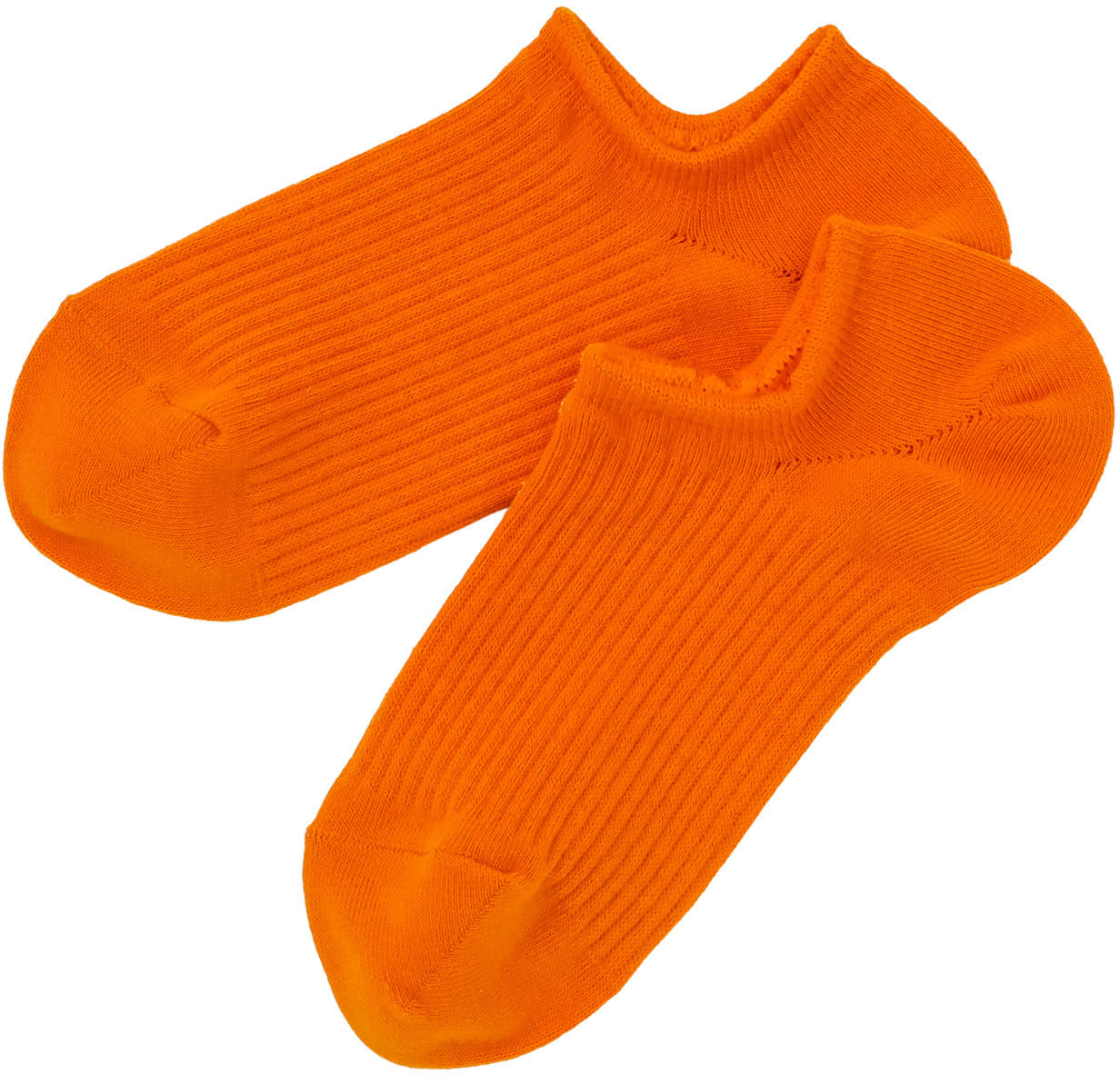 「撥水加工スニーカーソックス」オレンジ