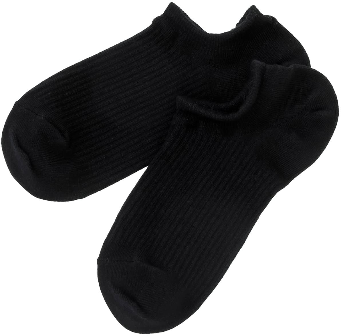 「撥水加工スニーカーソックス」ブラック