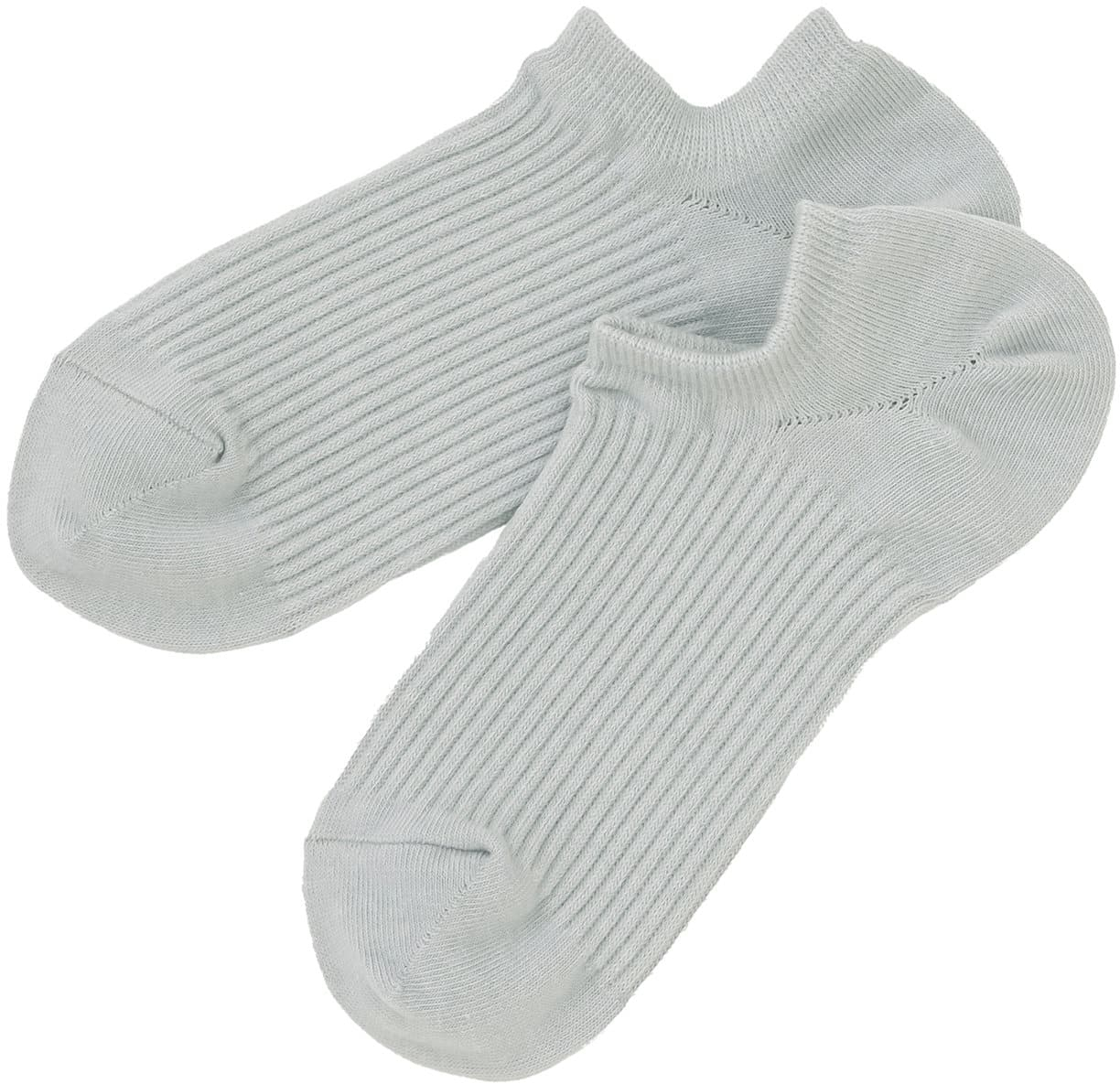 「撥水加工スニーカーソックス」グレー