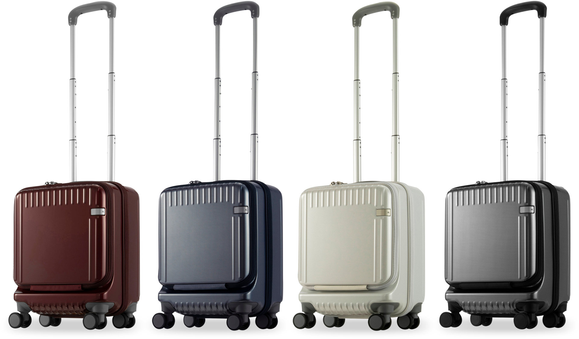 エースのスーツケース「パリセイド3-Z」シリーズにフロントポケット付きのコインロッカー対応サイズ登場