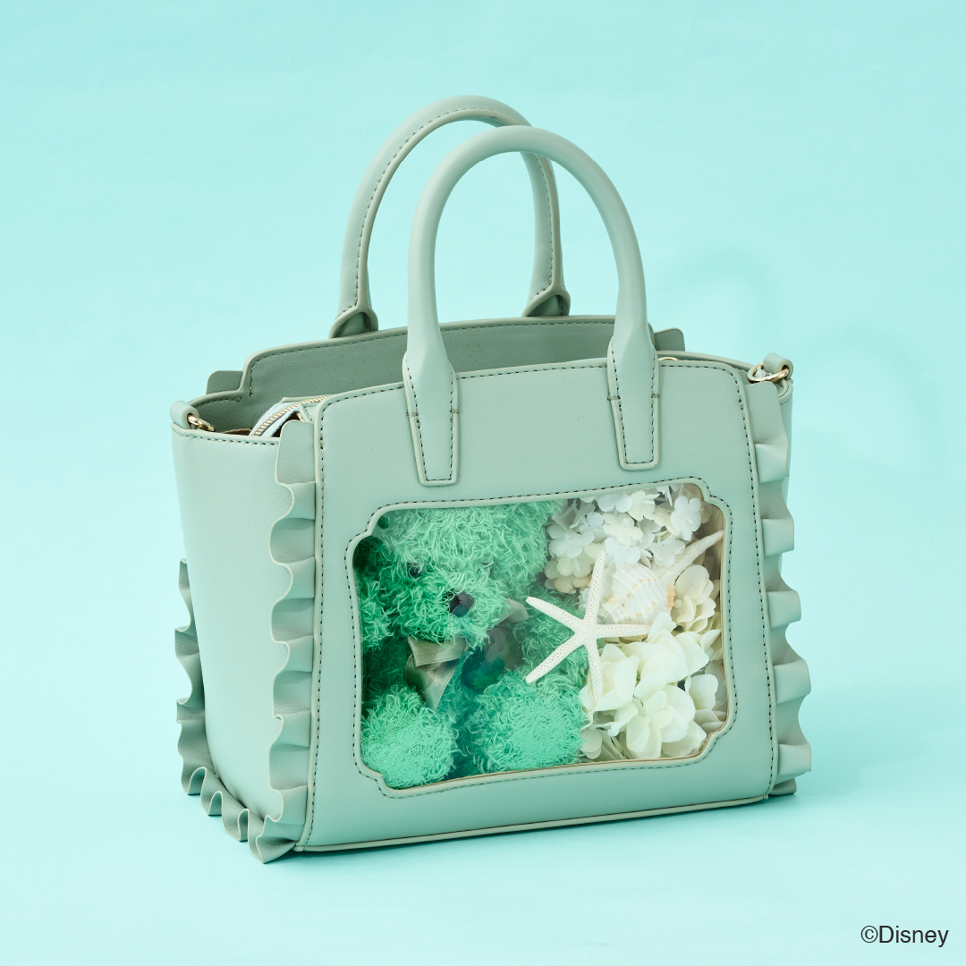 「アリエル」はミント。海底の王宮で暮らすアリエルを型押しで表現し、「リトル・マーメイド」らしい色合いに