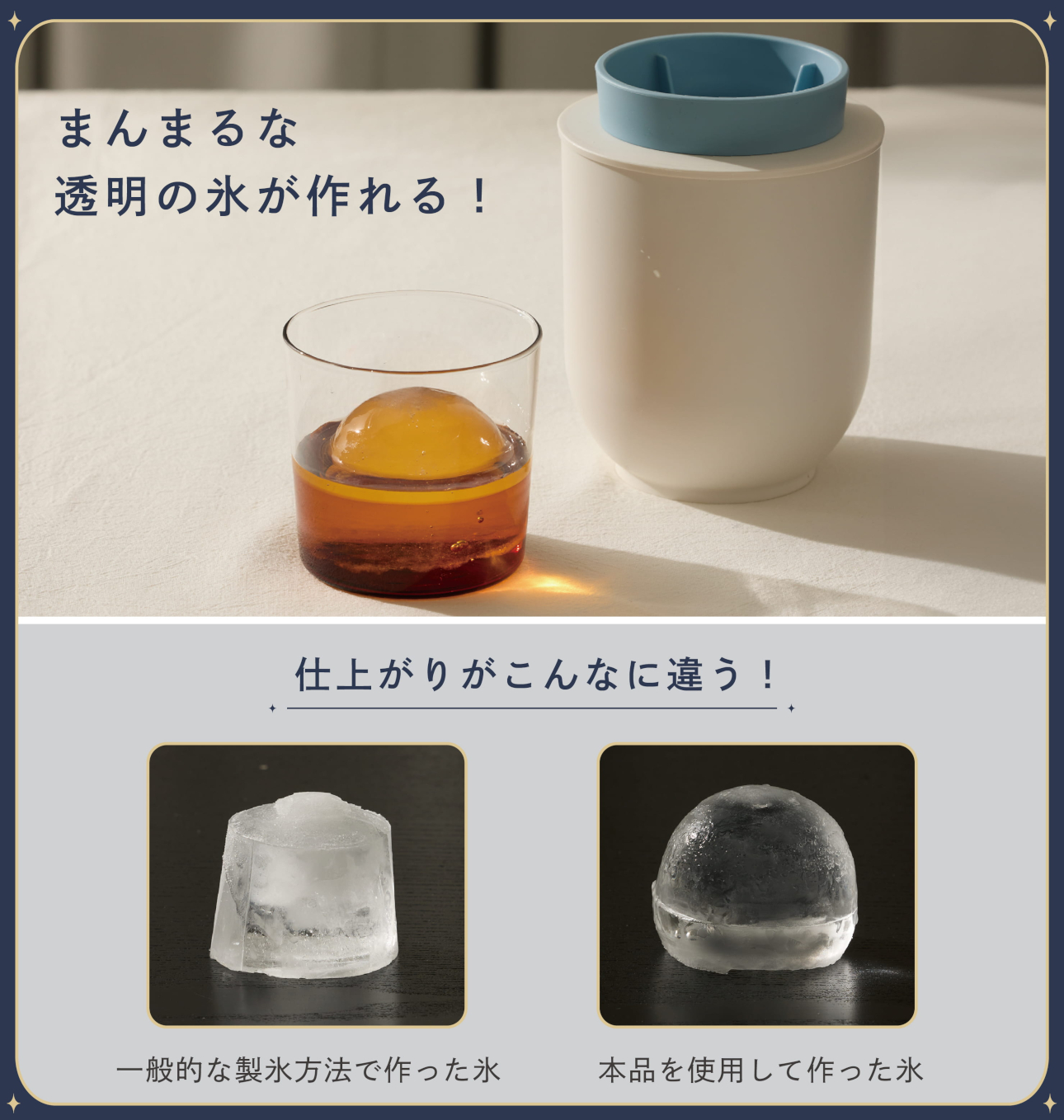 「透明な氷がつくれる製氷器」（1100円）