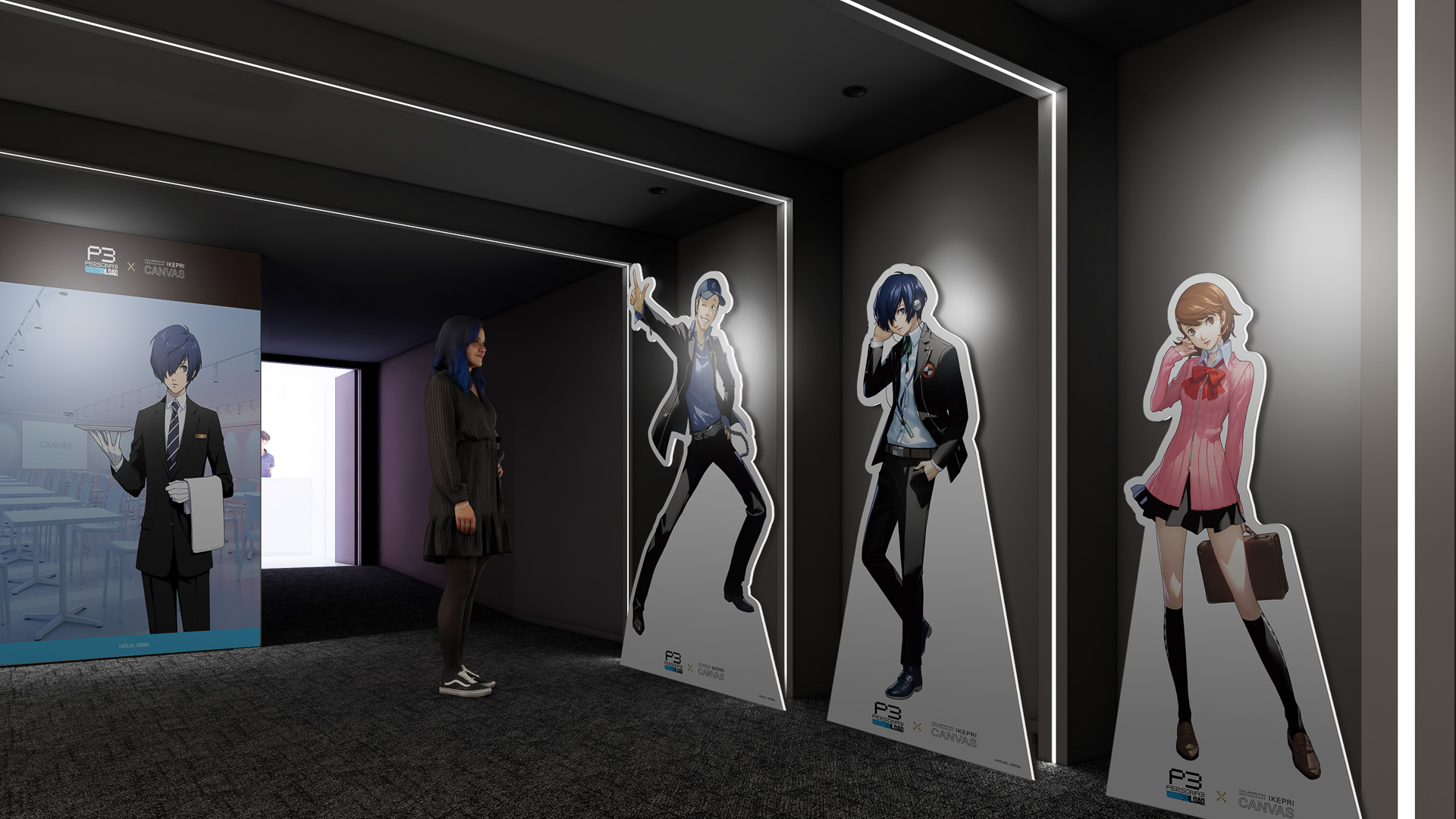 レストランのエントランスにはスタンディを設置