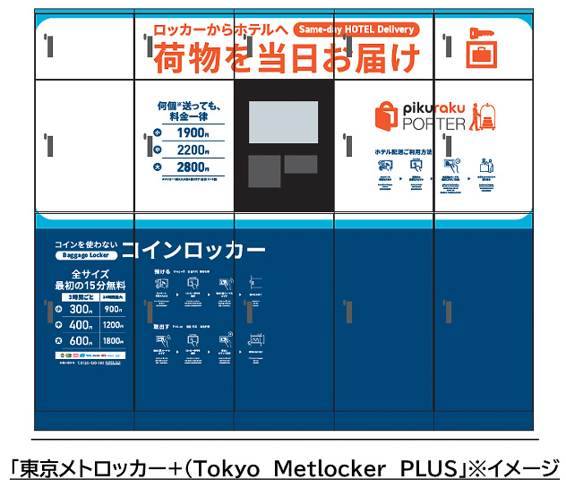 東京メトロがホテル配送付きのロッカーサービスを開始