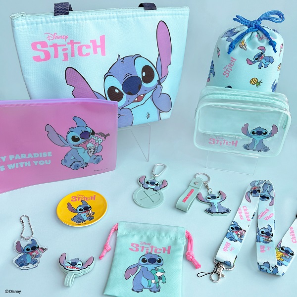 キャンドゥから「スティッチ」コレクション初登場。夏の行楽に使えるラインアップ