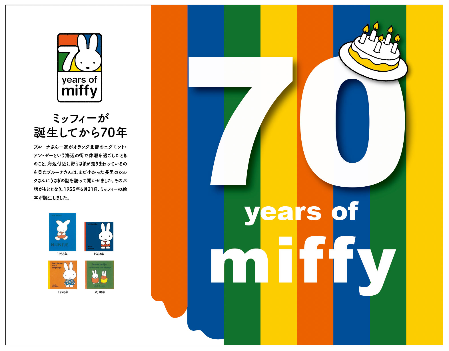会場には70周年ウォールフォトスポットが登場