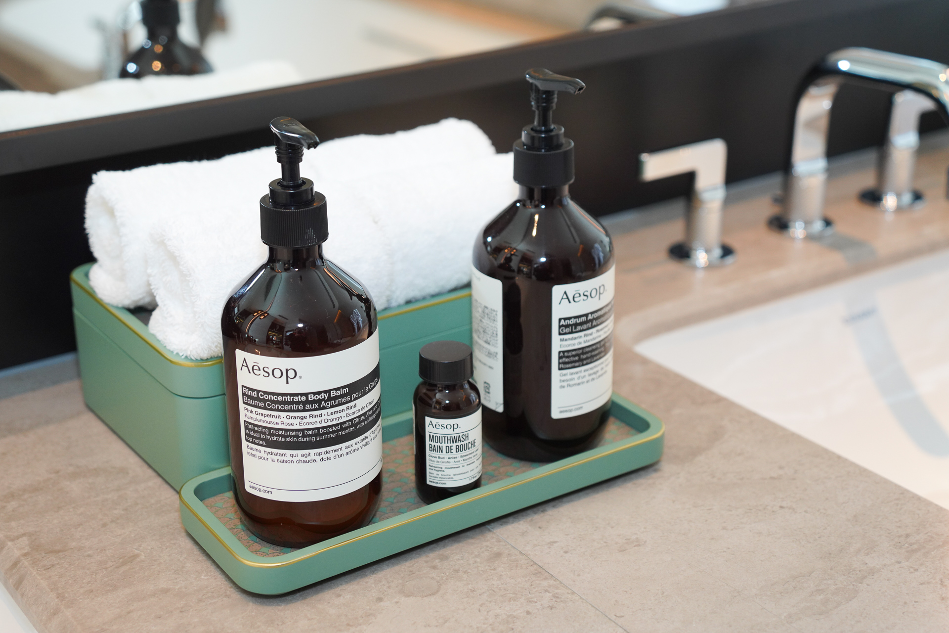 アメニティは全館「イソップ（Aesop）」で揃えられている