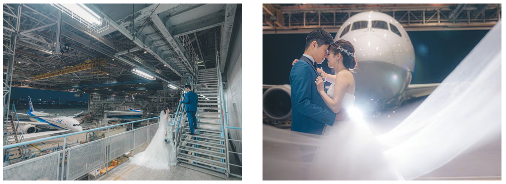 「ANA 格納庫」内での撮影イメージ