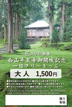 平日も使える一日フリーきっぷを枚数限定で販売